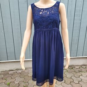 Blue Lace Dress Size S